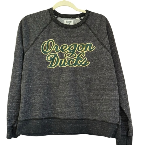 Oregon Ducks Crewneck Pullover Heather Gray College Football University Sports - Picture 10 of 15